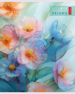 Тетрадь 80 л. клетка ХАТБЕР Цветочные сны