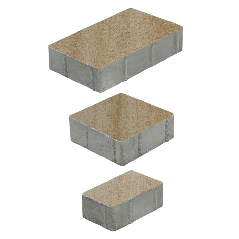 Тротуарная плитка СТАРЫЙ ГОРОД - Искусственный камень Степняк, комплект из 3 видов плит