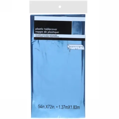 Скатерть фольгированная «Metallica» 137*183см цвет голубой, пвх