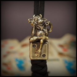 Темлячная бусина "Игрок" для ножей , латунь