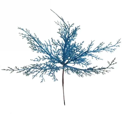 Ветка декоративная «Зимний танец» 27 см, Голубой