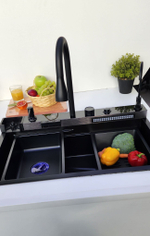 Многофункциональная кухонная мойка из нержавеющей стали BZ9952BS цвета Сталь сатин