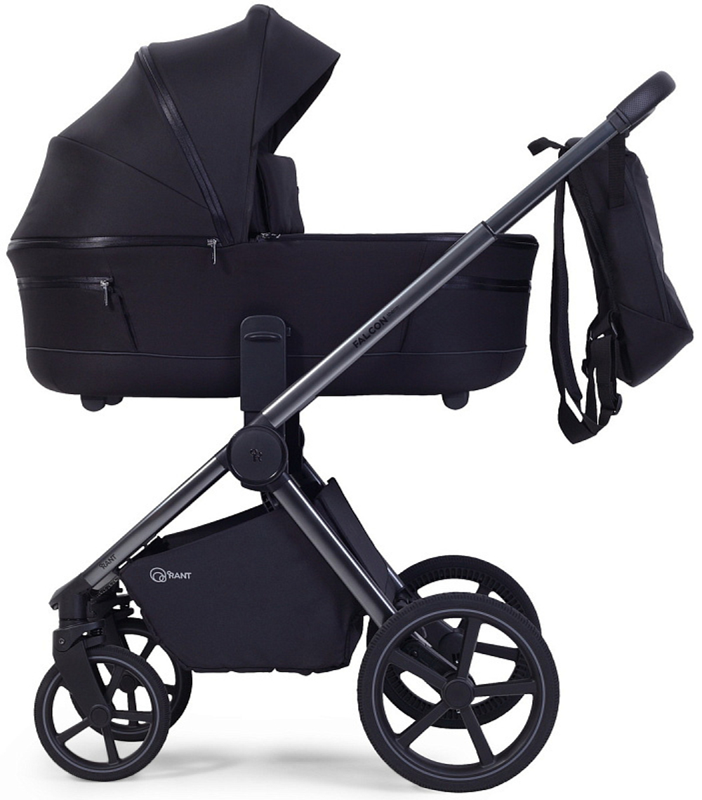 Детская коляска Rant Falcon Soft Therm 3 в 1 с автокреслом Evomax Black Black