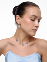 Чокер "Amour" с голубым агатом Silver