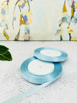 Лента атласная Голубая 0,6 см