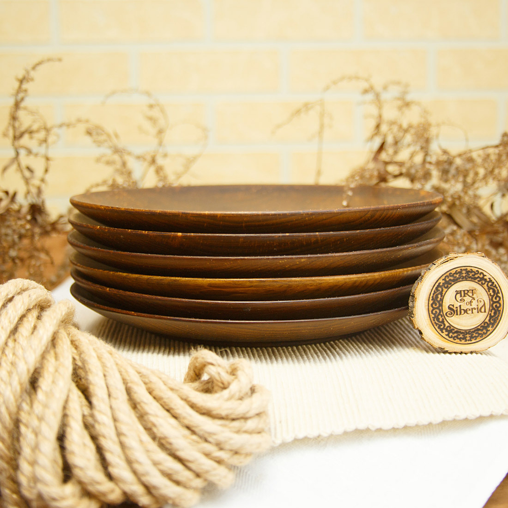 Набор деревянных тарелок Art of Siberia из сибирской пихты 6 шт. TN44