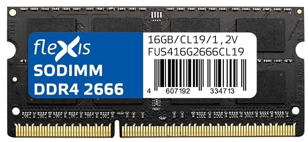 Модуль памяти SODIMM DDR4 16GB Flexis FUS416G2666CL19