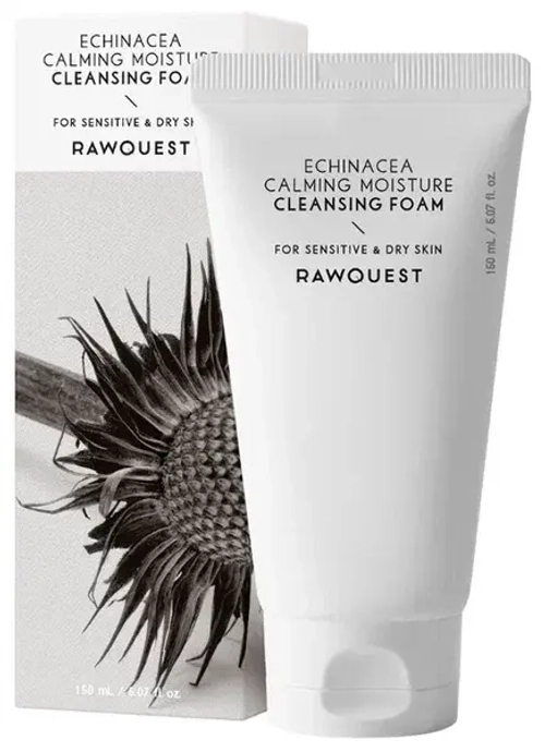 RAWQUEST Увлажняющая пенка для лица с экстрактом эхинацеи ECHINACEA CALMING MOISTURE CLEANSING FOAM,150 мл
