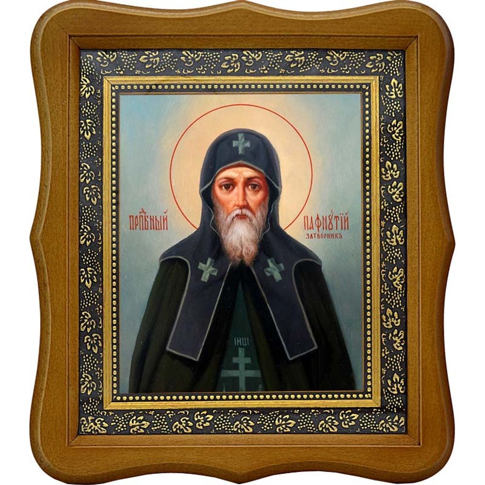Пафнутий Печерский, преподобный затворник. Икона на холсте.