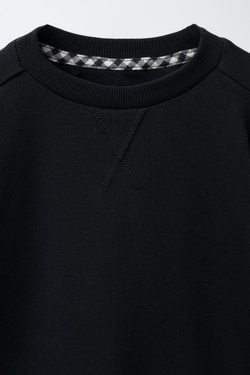 ZARA КОМБИНИРОВАННАЯ ПИЖАМА ИЗ ФЛИСА И В КЛЕТКУ ВИШИ, ЧЕРНЫЙ/ЭКРЮ