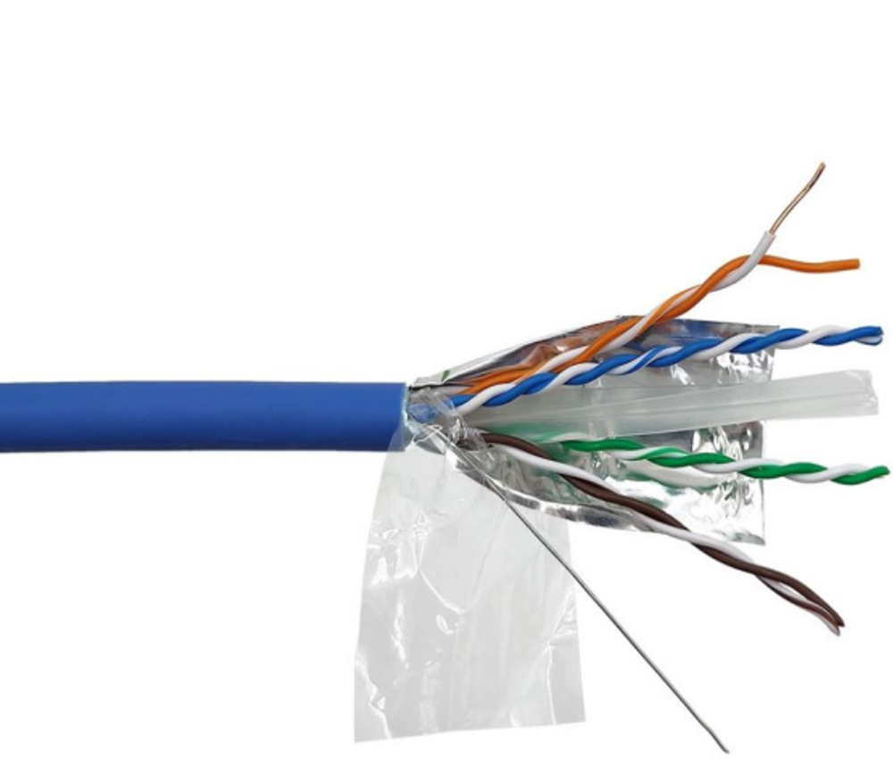 Кабель витая пара F/UTP 6 кат. 4 пары Lanmaster LAN-6EFTP-LSZH-BL