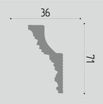 Плинтус потолочный Де-Багет Декор ДП 38/80