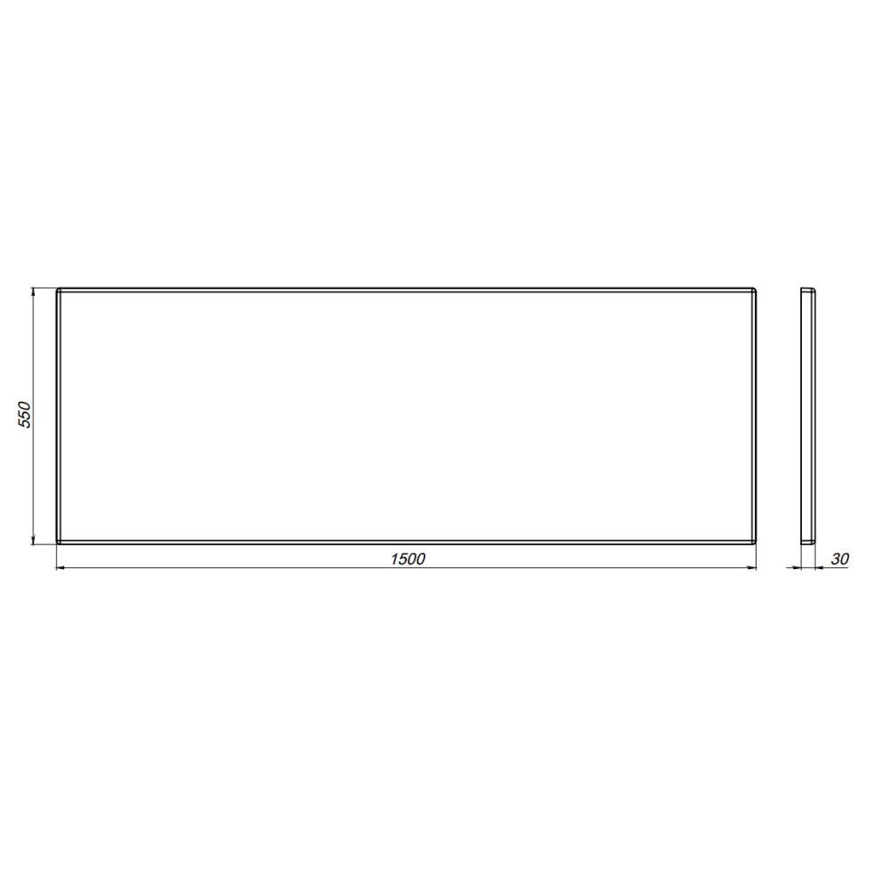 Декоративная фронтальная панель для ванны 150 x 70 см Damixa Willow WILL-150-070W-P белая