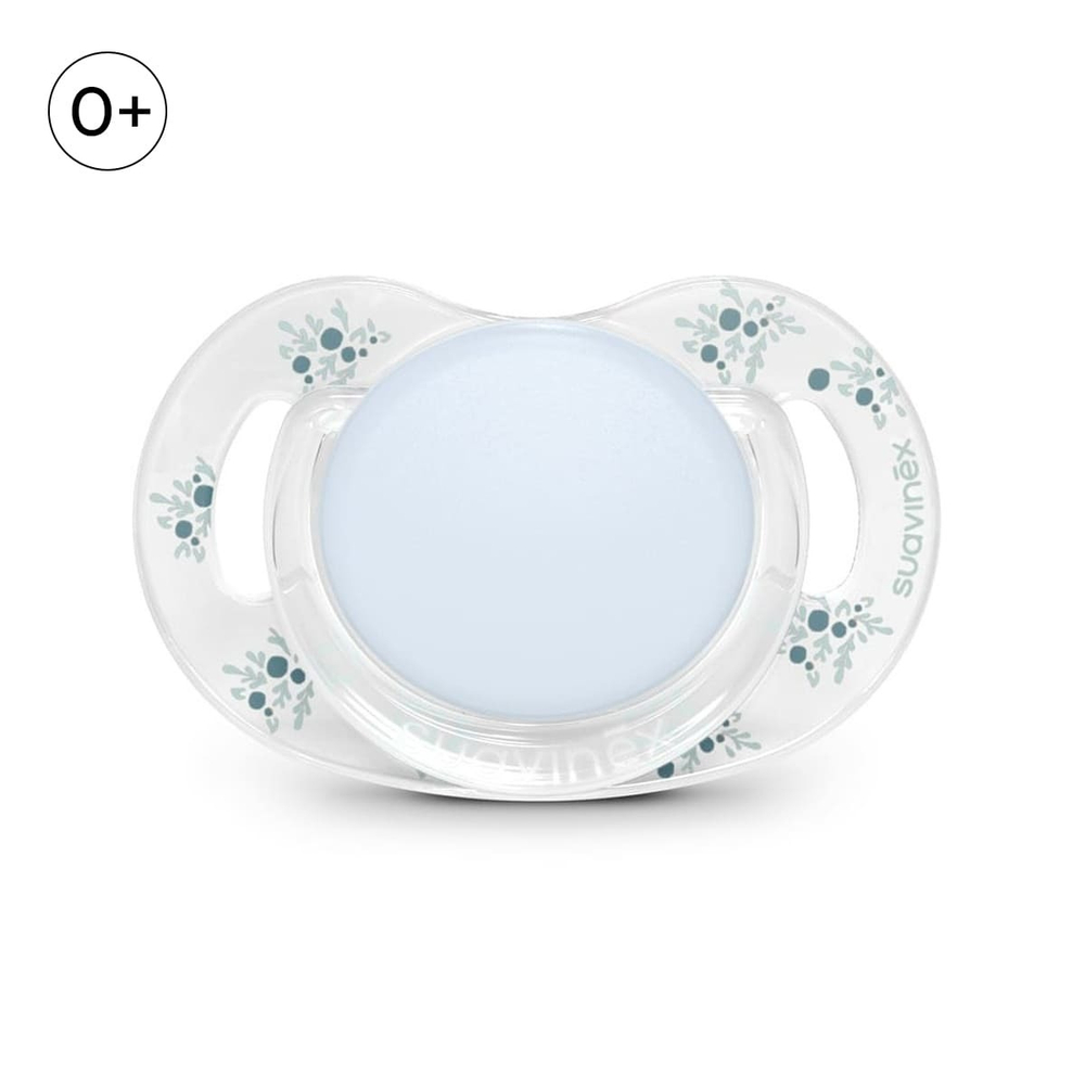 Пустышка физиологическая Suavinex Poetry 0-6 мес, голубая