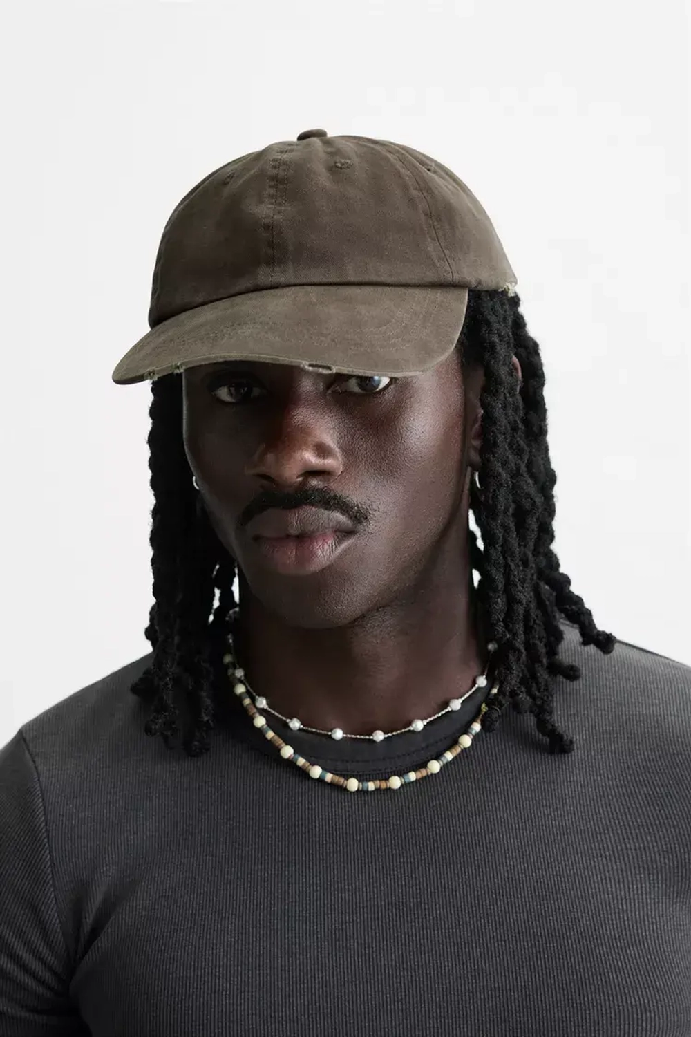 ZARA КЕПКА С ЭФФЕКТОМ ПОТЕРТОСТИ, ТЕМНЫЙ ХАКИ