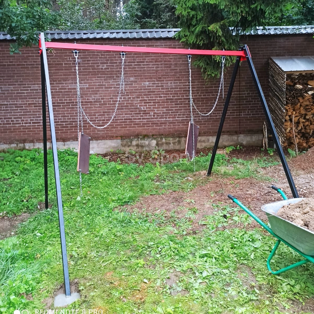 Монтаж уличных качелей Sv Sport