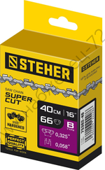 STEHER type B, шаг 0.325″, паз 1.5 мм, 66 звеньев, цепь для бензопил (75302-40)
