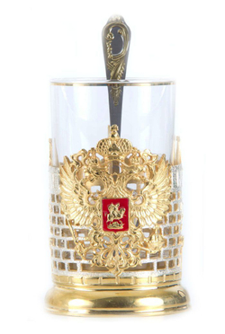 Подстаканник Гербовый с позолотой