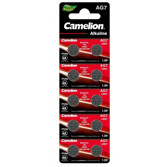 Батарейка Camelion G7/LR926/LR57/395A/195 BL10 Alkaline 1.5V