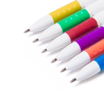 Набор гелевых ручек Alingar, 6 цветов, 0,55мм, резиновый грип, белый, круглый пластиковый корпус, ПВХ чехол, европодвес