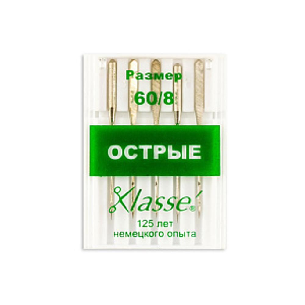 Иглы для бытовых швейных машин микротекс (с острым кончиком) № 60