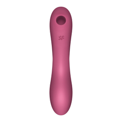 Вакуумно-клиторальный вибромассажер Satisfyer Curvy Trinity 3, красный