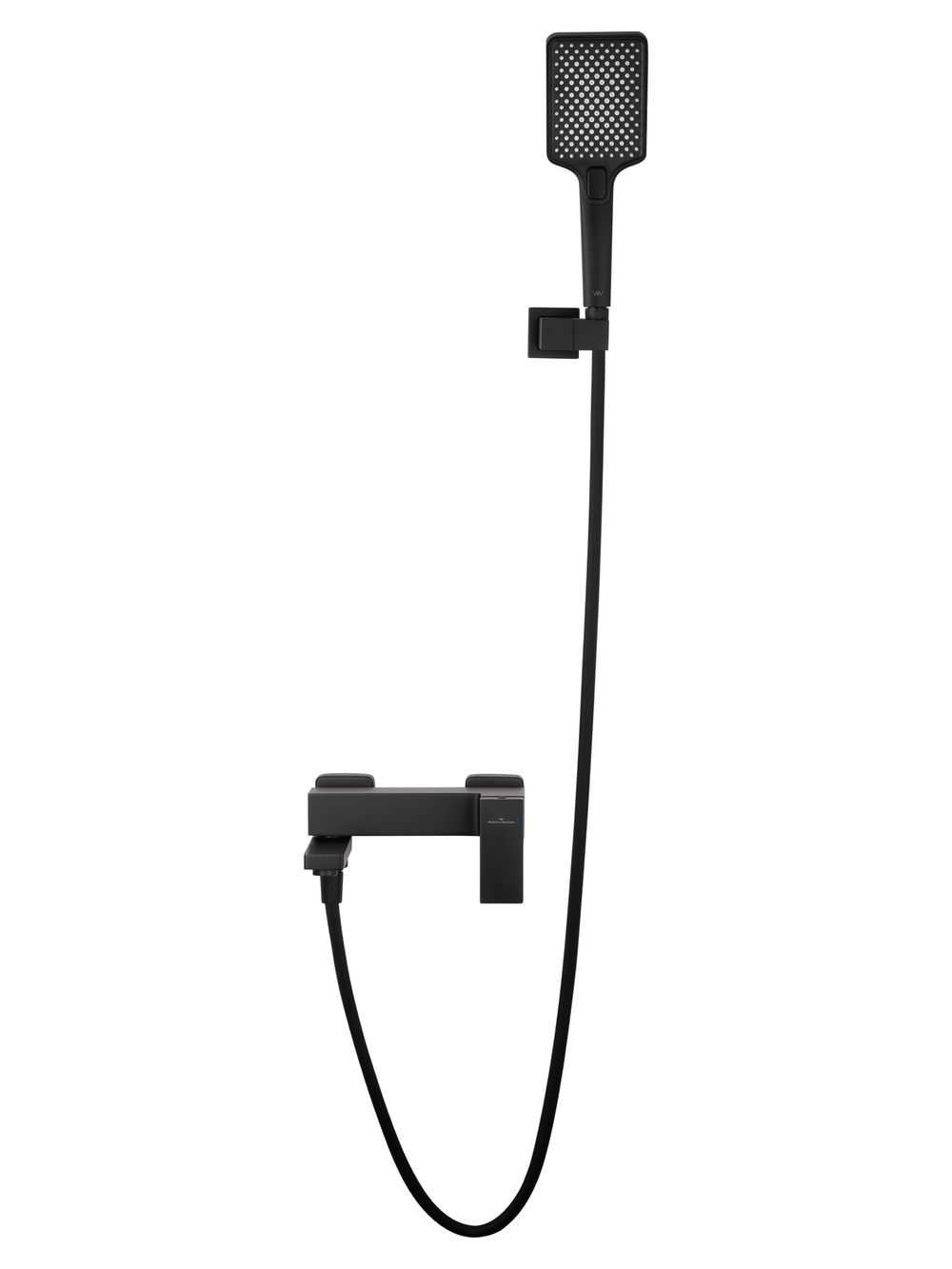 Смеситель для ванны с душем WONZON & WOGHAND CUBE, Черный матовый (WW-88639016-MB)