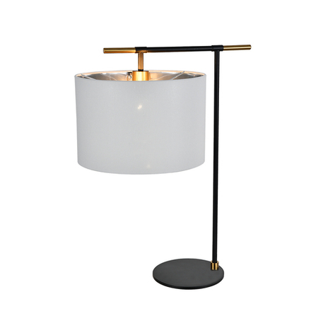 Настольный светильник 1x60Вт E27, металл/ткань, чёрный