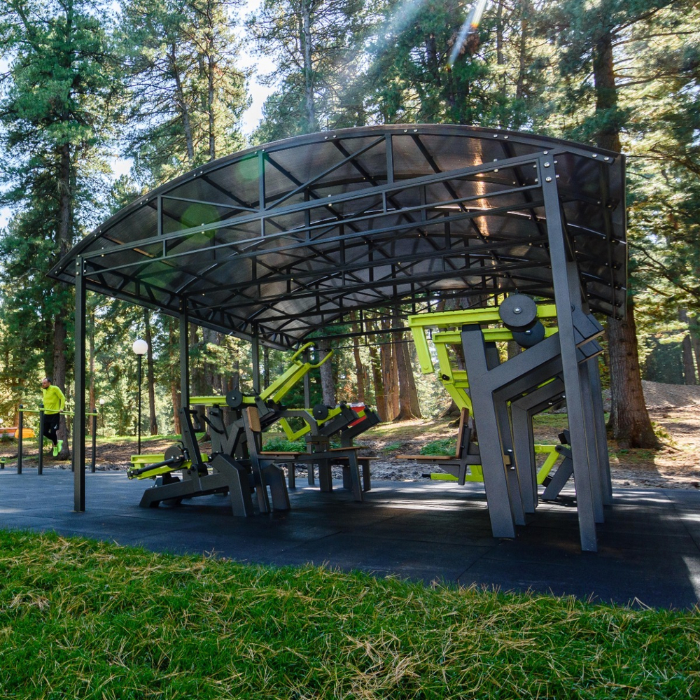 Park-5020 Навес для тренажеров теневой 6300х4800х3100 ZAVODSPORTA