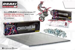 Spoke Set 9/10X172, Black-Red. For Honda CRF250L-M-Rally (for 17" rim). OSAKI. Made in Thailand. 36p set. Spokes+Nipples. th 3,5mm