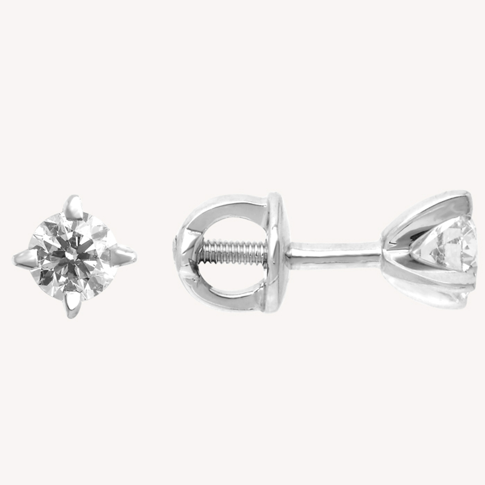 Серьги из золота 585 пробы с Фианит