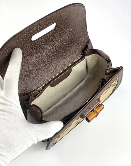 Маленькая сумка Gucci Bamboo 1947 из текстиля Jumbo Gg