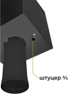 Бак для бани на трубе 50 л, d115, AISI 439 1,0 мм