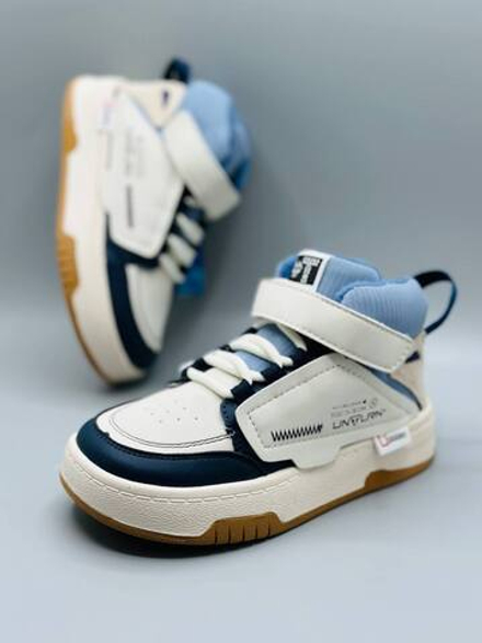 Детские высокие кожаные кроссовки на липучке Buba Urban