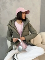 Куртка весенняя удлиненная с капюшоном