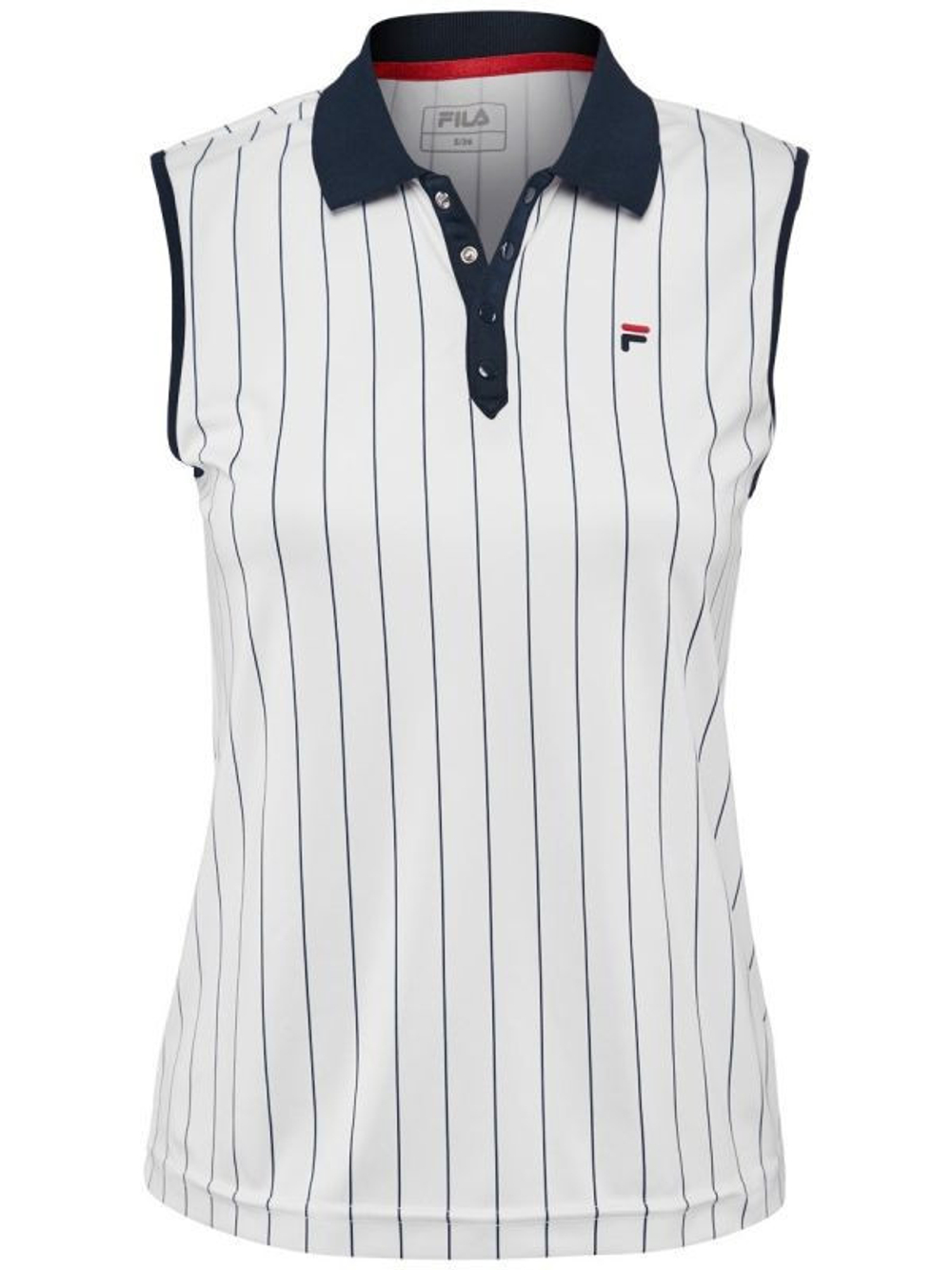 Женское поло Fila American Polo "Pia" W - white/stripes