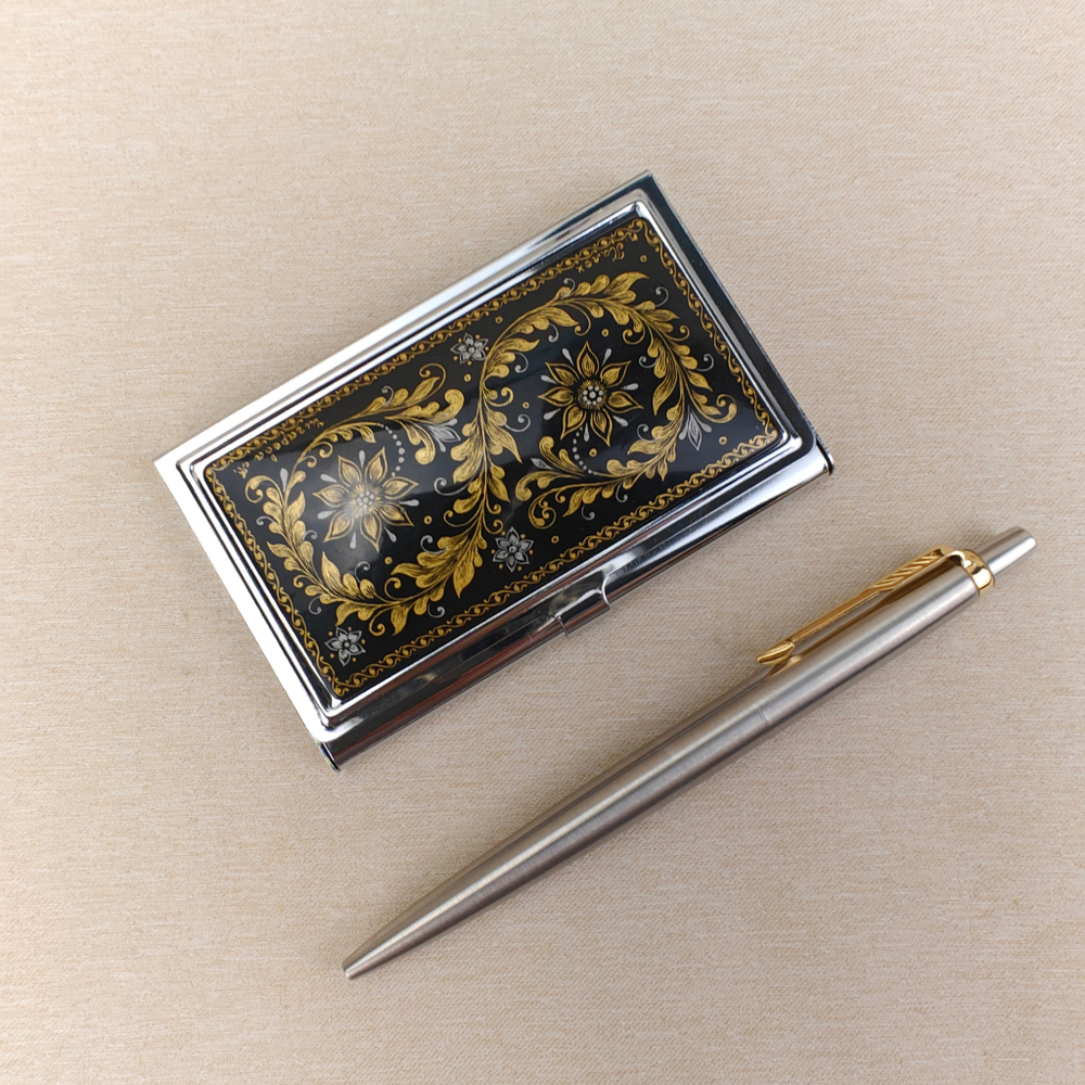 Набор подарочный "Золотой орнамент" с ручной росписью в футляре