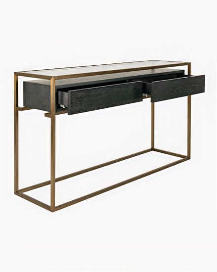 Черная консоль с ящиками “Хэйворд”