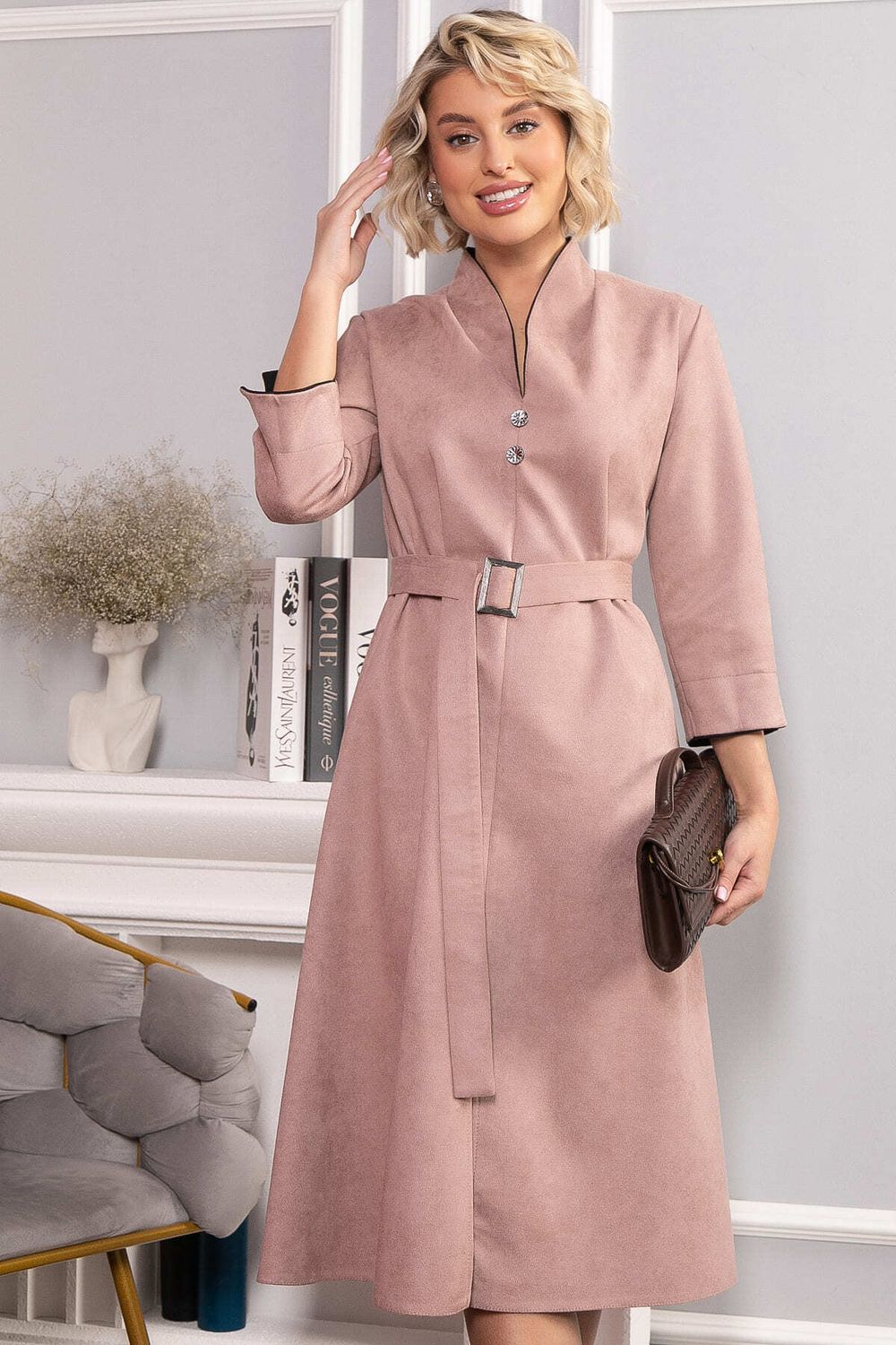 Платье замшевое Дарьяна НЬЮ (чайная роза) П14650-18М LT Collection (Акция)