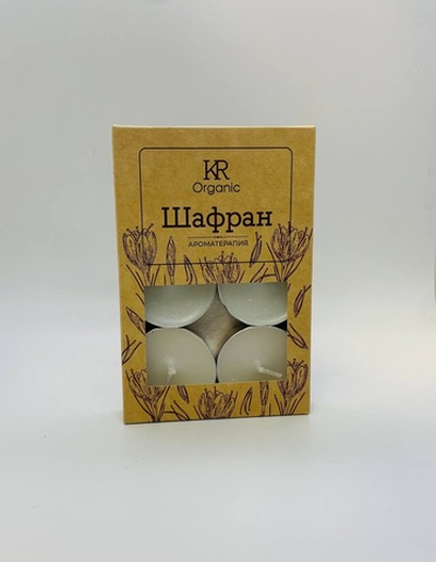 Свеча чайная ароматическая 6шт. в под.коробке «Шафран»