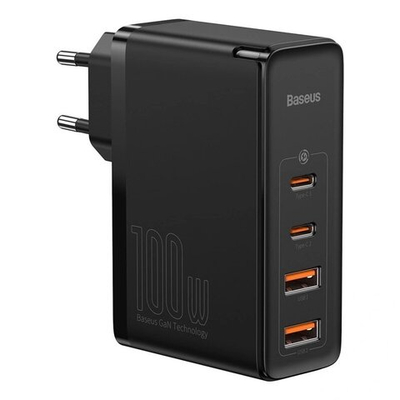 Сетевое зарядное устройство Baseus GaN2 Pro 2*USB+2*TYPE-C, 100W, Чёрное (CCGAN2P-L01)