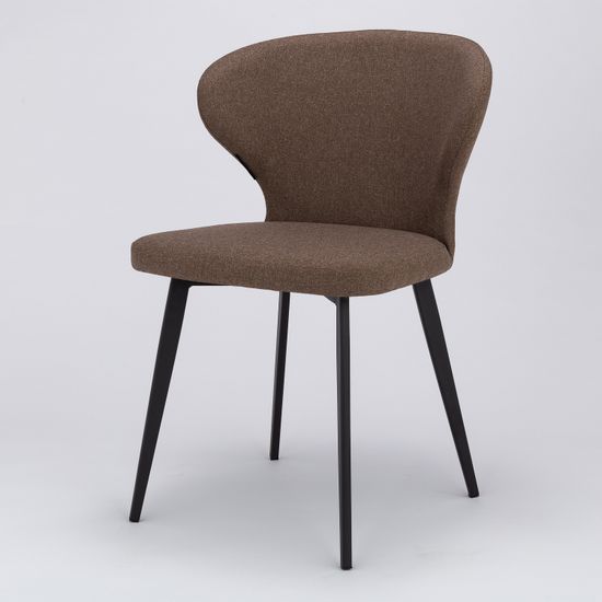 Мягкий стул Taylor коричневый с черными металлическими ножками