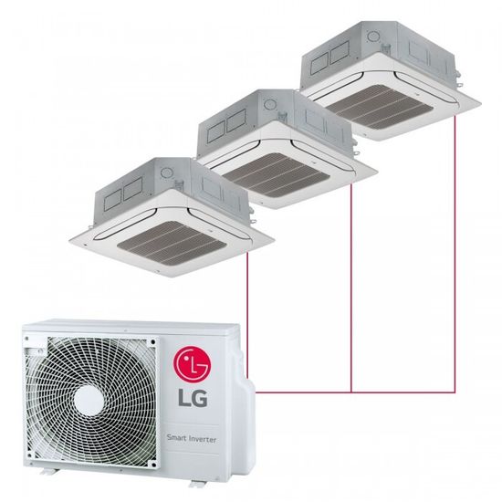 Мульти сплит-система LG кассетная на 3 комнаты (20+20+20 кв.м.)