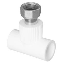 Тройник TEBO бел. PP-R с накидной гайкой 32х1 1/4 (мет. штуцер) (6/30), арт. 030040709