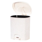 Ведро для мусора с педалью 11л Ажур (Слоновая кость)