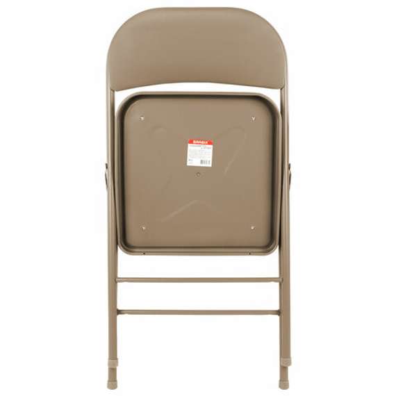 Стул складной BRABIX "Golf Plus CF-003 Комфорт", бежевый каркас, кожзам бежевый, 531567