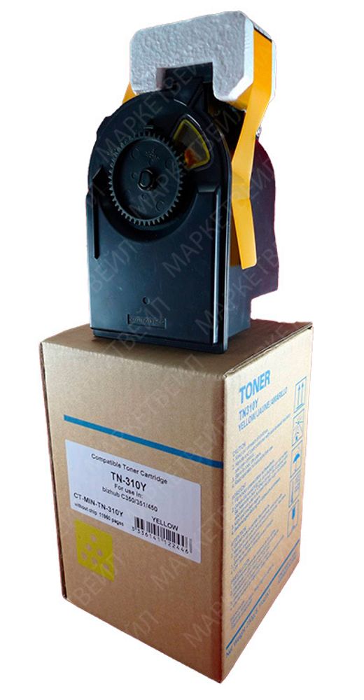 Тонер-картридж ELP, аналог Konica Minolta TN-310Y для bizhub C350/351/450 yellow (230г)
