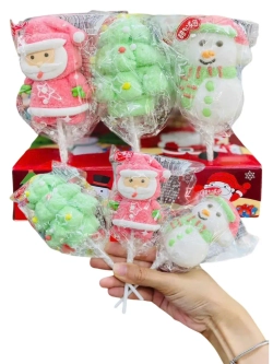 Воздушный зефир маршмеллоу на палочке Новый Год 35 г * 18 шт