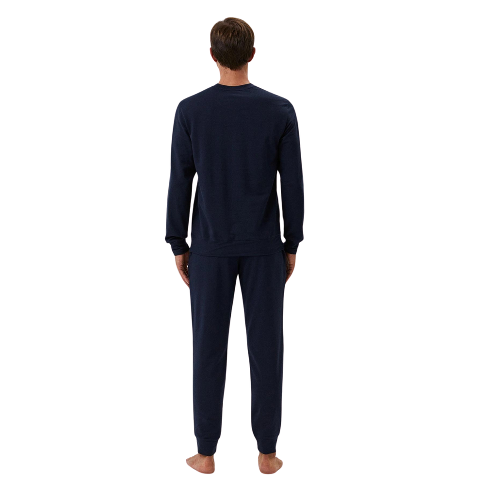 Мужской домашний костюм синий: толстовка и штаны Emporio Armani 111943_CC575 00135