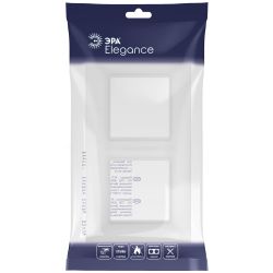 Рамка для розеток и выключателей ЭРА Elegance 14-5002-01М на 2 поста, белый матовый